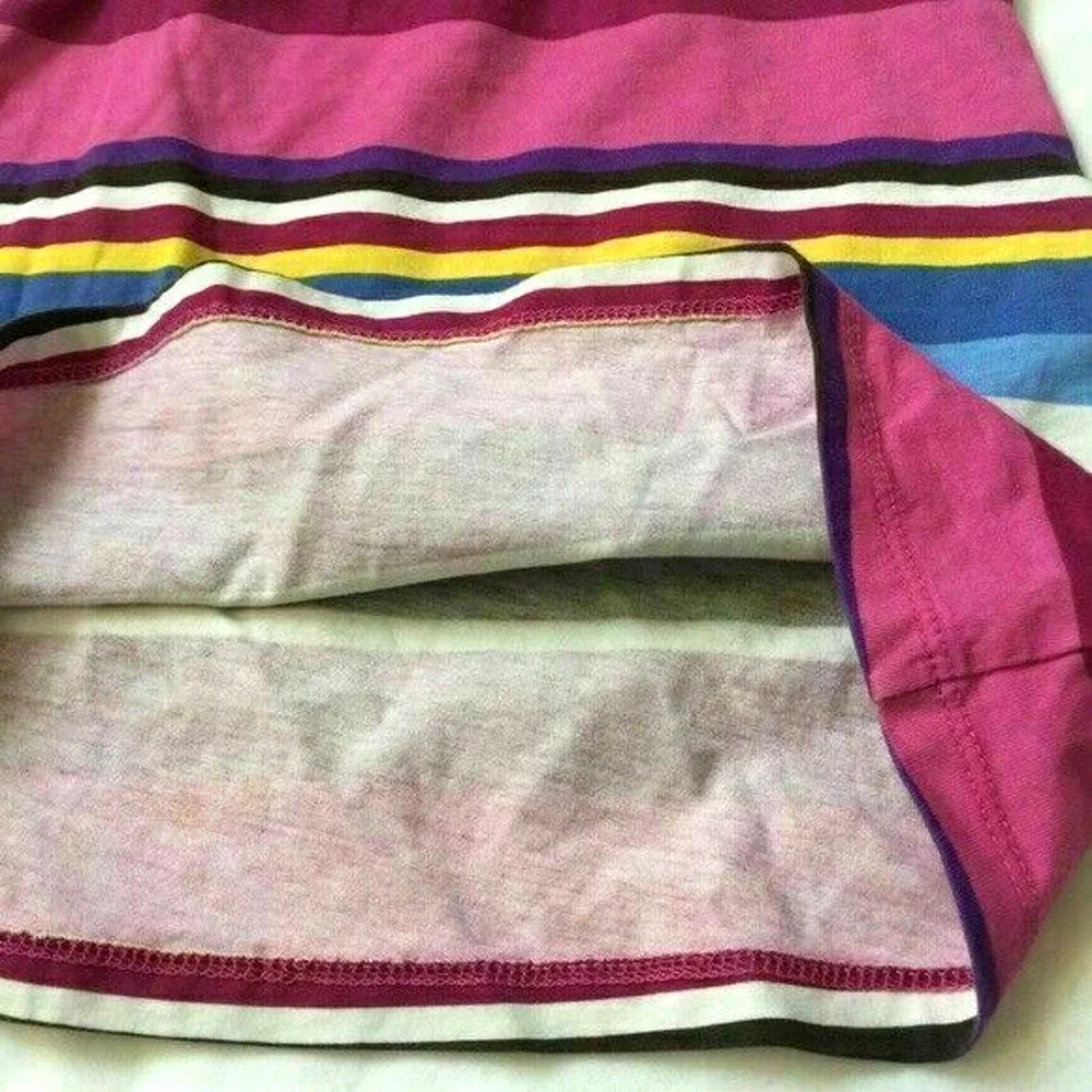 Made With Love by Place Rainbow Striped Cotton Baby Girl Dress 3-6 months